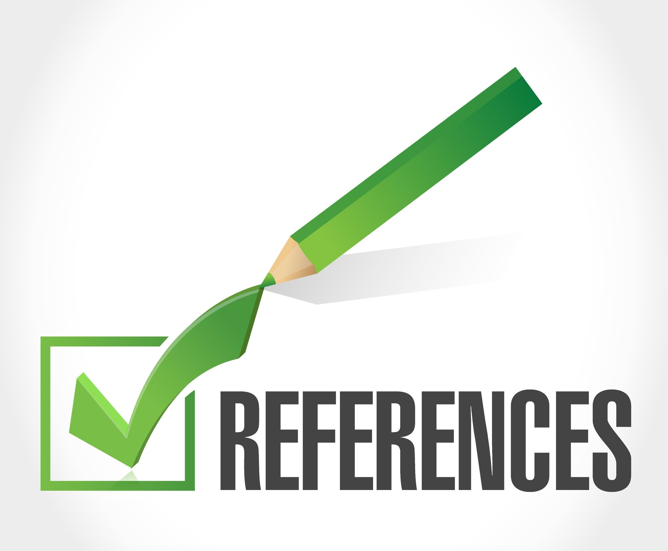references check mark sign concept